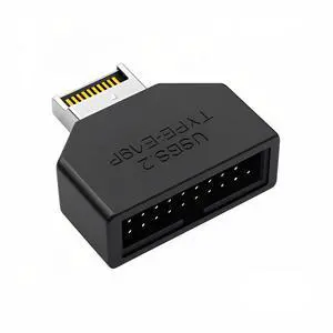 Overmold Type-E IDC Socket USB 3.1 Front Panel Header to USB 3.0 20Pin Header Extension Adapter with CH334P Overmold Type-E IDC Socket USB 3.1 Front Panel Header to USB 3.0 20Pin Header Extension Adapter with CH334P