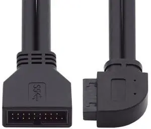 Right Angled USB 3.0 20Pin 19Pin Male to Female Extension 5Gbps Cable 90 Degree for Motherboard Mainboard Right Angled USB 3.0 20Pin 19Pin Male to Female Extension 5Gbps Cable 90 Degree for Motherboard Mainboard