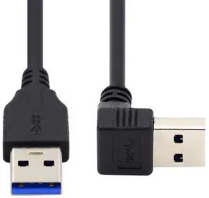 Down Angled USB 3.0 Type-A Male to Straight 3.0 Type-A Male Data 5Gbps Cable 90 Degree 40cm Down Angled USB 3.0 Type-A Male to Straight 3.0 Type-A Male Data 5Gbps Cable 90 Degree 40cm