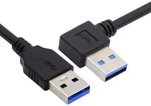 90 Degree Right Angled USB 3.0 A Type Male to Straight A Type Male Data Cable 40cm 90 Degree Right Angled USB 3.0 A Type Male to Straight A Type Male Data Cable 40cm