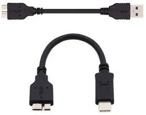 2pcs/Set USB 3.1 USB-C Type-C to Micro 3.0 and USB 3.0 Type-A Male to Micro 3.0 B Male Disk SSD Data Cable 15cm 2pcs/Set USB 3.1 USB-C Type-C to Micro 3.0 and USB 3.0 Type-A Male to Micro 3.0 B Male Disk SSD Data Cable 15cm