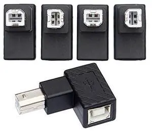 4Pcs USB 2.0 B Type Male to Female Extension Adapter Horizontal Vertical Angled 90 Degree for Disk Scanner 4Pcs USB 2.0 B Type Male to Female Extension Adapter Horizontal Vertical Angled 90 Degree for Disk Scanner