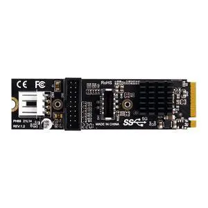 5Gbps Type-E USB 3.1 Front Panel Socket & USB 2.0 to NVME NGFF M-Key Express Card VL805 Adapter for Motherboard 5Gbps Type-E USB 3.1 Front Panel Socket & USB 2.0 to NVME NGFF M-Key Express Card VL805 Adapter for Motherboard