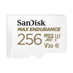 256GB MAX Endurance microSDXC Card with Adapter for Home Security Cameras and Dash cams - C10, U3, V30, 4K UHD, Micro SD Card - SDSQQVR-256G-GN6IA 256GB MAX Endurance microSDXC Card with Adapter for Home Security Cameras and Dash cams - C10, U3, V30, 4K UHD, Micro SD Card - SDSQQVR-256G-GN6IA