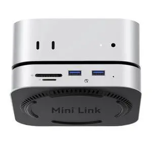 MiniLink Mac mini M4 Dock & Stand, Hub with 2 × USB 3.0 Ports (5Gbps), 2 × USB 2.0 Ports, SD/TF Card Readers (3.0), 3.5mm Headphone & Microphone Jacks, Compatible with Mac mini M4/M4 Pro (M48P) MiniLink Mac mini M4 Dock & Stand, Hub with 2 × USB 3.0 Ports (5Gbps), 2 × USB 2.0 Ports, SD/TF Card Readers (3.0), 3.5mm Headphone & Microphone Jacks, Compatible with Mac mini M4/M4 Pro (M48P)