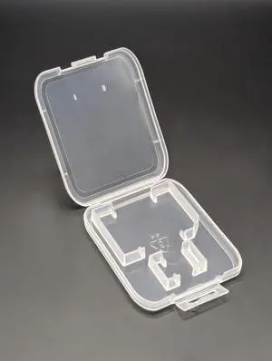 (10 Pack) Clear Hard Plastic Case Holder for SD and MicroSD Cards (Case Only, Memory Card Not Included) (10 Pack) Clear Hard Plastic Case Holder for SD and MicroSD Cards (Case Only, Memory Card Not Included)