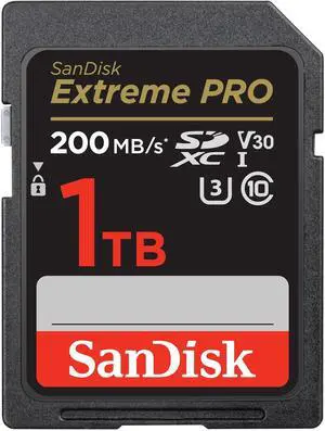 1TB Extreme PRO SDXC UHS-I Memory Card - C10, U3, V30, 4K UHD, SD Card - SDSDXXD-1T00-GN4IN 1TB Extreme PRO SDXC UHS-I Memory Card - C10, U3, V30, 4K UHD, SD Card - SDSDXXD-1T00-GN4IN