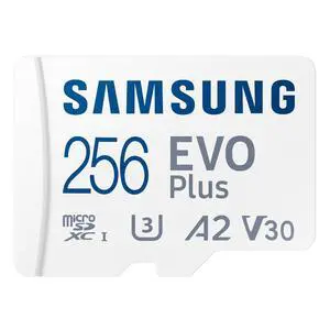 EVO Plus microSD Memory Card + Adapter, 256GB microSDXC, Speeds Up to 160 MB/s, UHS-I, C10, U3, V10, A3, Upgrade Storage for Phones, Tablets, Gaming Consoles, DSLR Cameras, PCs, MB-MC256SA/AM EVO Plus microSD Memory Card + Adapter, 256GB microSDXC, Speeds Up to 160 MB/s, UHS-I, C10, U3, V10, A3, Upgrade Storage for Phones, Tablets, Gaming Consoles, DSLR Cameras, PCs, MB-MC256SA/AM