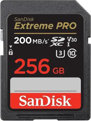 256GB Extreme PRO SDXC UHS-I Memory Card - C10, U3, V30, 4K UHD, SD Card - SDSDXXD-256G-GN4IN 256GB Extreme PRO SDXC UHS-I Memory Card - C10, U3, V30, 4K UHD, SD Card - SDSDXXD-256G-GN4IN