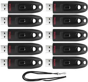 64GB Ultra 130MB/s USB 3.0 Flash Drive SDCZ48-064G Bundle with (1) GoRAM Black Lanyard (64GB, 10 Pack) 64GB Ultra 130MB/s USB 3.0 Flash Drive SDCZ48-064G Bundle with (1) GoRAM Black Lanyard (64GB, 10 Pack)