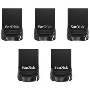 128GB 5-Pack Ultra Fit USB 3.1 Flash Drive (5x128GB) - SDCZ430-128G-B5CT, Black 128GB 5-Pack Ultra Fit USB 3.1 Flash Drive (5x128GB) - SDCZ430-128G-B5CT, Black