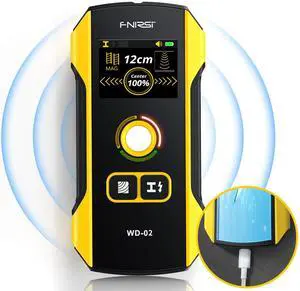 FNIRSI WD-02 6 in 1 Rechargeable Stud Finder Wall Scanner, TFT Display | Positioning Hole, for Wood Drywall Metal AC Wires Joist Pipe Center Detecting, HPC Chip Deep Scan Detector Inside the wall FNIRSI WD-02 6 in 1 Rechargeable Stud Finder Wall Scanner, TFT Display | Positioning Hole, for Wood Drywall Metal AC Wires Joist Pipe Center Detecting, HPC Chip Deep Scan Detector Inside the wall
