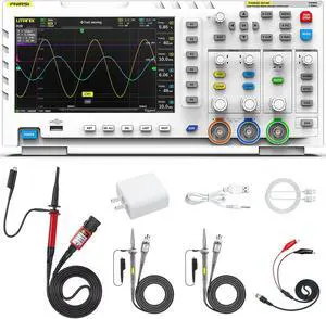 FNIRSI 1014D 100MHz Digital Oscilloscope, 2 Channel Oscilloscope 2-in-1 | 1GSa/s Oscope DDS Signal Generator, 100X Probe, X-Y Mode, 240Kpts Memory, Auto Measurement, USB Powered for Students & DIY FNIRSI 1014D 100MHz Digital Oscilloscope, 2 Channel Oscilloscope 2-in-1 | 1GSa/s Oscope DDS Signal Generator, 100X Probe, X-Y Mode, 240Kpts Memory, Auto Measurement, USB Powered for Students & DIY
