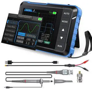 FNIRSI DSO153 2-in-1 1MHz Handheld Oscilloscope DDS Signal Generator | 5MS/s Sampling Automotive Oscilloscope with 2.8'' TFT, One-Click Auto, Trigger Function Auto/Nomal/Single for DIY Electronics FNIRSI DSO153 2-in-1 1MHz Handheld Oscilloscope DDS Signal Generator | 5MS/s Sampling Automotive Oscilloscope with 2.8'' TFT, One-Click Auto, Trigger Function Auto/Nomal/Single for DIY Electronics