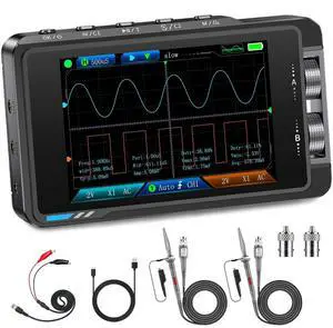 FNIRSI DS215H 2-in-1 Handheld Oscilloscope 50MHz, 2 Channel Digital Portable Oscilloscope DDS Signal Generator, 250MS/s Sampling, 1Kpts Record Length, 3.5-inch IPS Screen, Waveform Storage and Export FNIRSI DS215H 2-in-1 Handheld Oscilloscope 50MHz, 2 Channel Digital Portable Oscilloscope DDS Signal Generator, 250MS/s Sampling, 1Kpts Record Length, 3.5-inch IPS Screen, Waveform Storage and Export