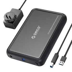 External Hard Drive Enclosure for 3.5 2.5 Inch SATA SSD HDD, up to 20TB Capacity, USB 3.2 Gen 1 High Transmission Speed, UASP and Trim Enabled, Compatible with WD Seagate Toshiba Samsung External Hard Drive Enclosure for 3.5 2.5 Inch SATA SSD HDD, up to 20TB Capacity, USB 3.2 Gen 1 High Transmission Speed, UASP and Trim Enabled, Compatible with WD Seagate Toshiba Samsung