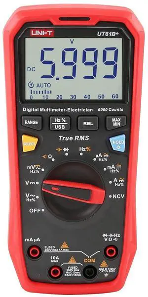 UT61B+ Digital Multimeter True RMS AC/DC Voltage Current Resistance Capacitance Tester UT61B+ Digital Multimeter True RMS AC/DC Voltage Current Resistance Capacitance Tester