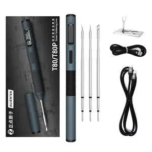 Soldering Iron Kit, 100W Fast Heating T80/T80P Digital Soldering Iron PD/QC,Type-C Portable Digital OLED Screen Display, Auto Sleep (T80+C2C+3 type tips) Soldering Iron Kit, 100W Fast Heating T80/T80P Digital Soldering Iron PD/QC,Type-C Portable Digital OLED Screen Display, Auto Sleep (T80+C2C+3 type tips)