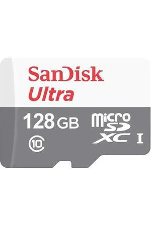 128GB Ultra microSDXC UHS-I Class 10 Memory Card 100 MB/s SDSQUNR-128G-GN6MN 128GB Ultra microSDXC UHS-I Class 10 Memory Card 100 MB/s SDSQUNR-128G-GN6MN