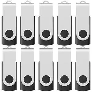 10 4 GB Flash Drive - Bulk Pack - USB 2.0 4GB Swivel Design in BLACK 10 4 GB Flash Drive - Bulk Pack - USB 2.0 4GB Swivel Design in BLACK