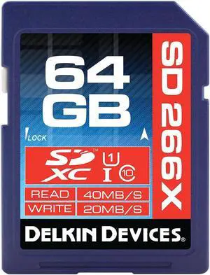 Delkin 64GB SDXC 266X UHS-I (U1) Memory Card(DDSD26664GB-A) Delkin 64GB SDXC 266X UHS-I (U1) Memory Card(DDSD26664GB-A)