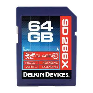 Delkin Pro Secure 64GB SDXC Pro Class 10 266X 40MB/S Read 20MB/S Write Delkin Pro Secure 64GB SDXC Pro Class 10 266X 40MB/S Read 20MB/S Write
