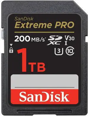 Extreme PRO SDSDXXD-1T00-ANCIN 1 TB Class 10/UHS-I (U3) V30 SDXC - 1 Extreme PRO SDSDXXD-1T00-ANCIN 1 TB Class 10/UHS-I (U3) V30 SDXC - 1