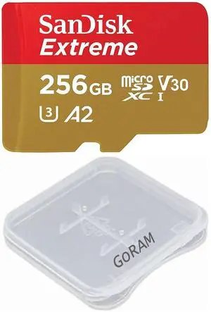 256GB (1 Pack) Extreme microSDXC 190MB/s UHS-I Memory Card SDSQXAV-256G-GN6MN Bundle with (1) GoRAM Plastic Case (256GB) 256GB (1 Pack) Extreme microSDXC 190MB/s UHS-I Memory Card SDSQXAV-256G-GN6MN Bundle with (1) GoRAM Plastic Case (256GB)