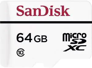 High Endurance Video Monitoring Card with Adapter 64GB (SDSDQQ-064G-G46A), White High Endurance Video Monitoring Card with Adapter 64GB (SDSDQQ-064G-G46A), White