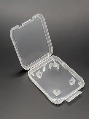 (10 Pack) Clear Hard Plastic Case Holder for SD/SDHC/SDXC Cards (Case Only, Memory Card Not Included) (10 Pack) Clear Hard Plastic Case Holder for SD/SDHC/SDXC Cards (Case Only, Memory Card Not Included)