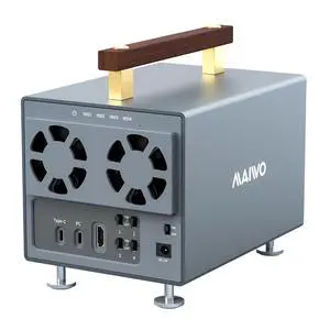4 Bay Hard Drive Enclosure for 3.5 Inch SATA HDD with SATA III Chipset USB3.2 Gen2 10Gbps Speed, Support HDTV/Type-C Extension/Daisy Chain, 96TB Capacity, External 3.5'' HDD Enclosure 4 Bay Hard Drive Enclosure for 3.5 Inch SATA HDD with SATA III Chipset USB3.2 Gen2 10Gbps Speed, Support HDTV/Type-C Extension/Daisy Chain, 96TB Capacity, External 3.5'' HDD Enclosure