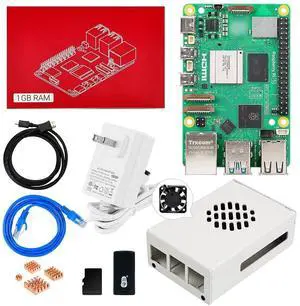 Pi 5 1GB Starter Kit with 27W 5.1V/5A Power Adapter Including Pi 5 1GB Board Pi 5 1GB Starter Kit with 27W 5.1V/5A Power Adapter Including Pi 5 1GB Board