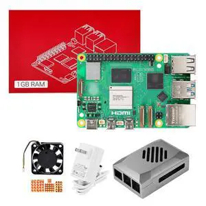 Pi 5 1GB Kit with 27W 5.1V5A USB-C Power Supply,Pi5 1GB Board,64GB ABS Case Pi 5 1GB Kit with 27W 5.1V5A USB-C Power Supply,Pi5 1GB Board,64GB ABS Case