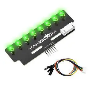 8 Channel Grayscale Line Following Sensor Module, Infrared Resistant, No Debugging Required, with STM32/ESP32 16-24mm Height Limit, RGB Optional (Green Light Ver) 8 Channel Grayscale Line Following Sensor Module, Infrared Resistant, No Debugging Required, with STM32/ESP32 16-24mm Height Limit, RGB Optional (Green Light Ver)