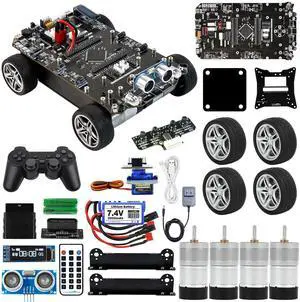 Smart Car with Multifunctional Development 2in1 STM32F103ZET6 DIY Programming Electronics Project Ranging, Following, Line Patrol (Ultimate Kit) Smart Car with Multifunctional Development 2in1 STM32F103ZET6 DIY Programming Electronics Project Ranging, Following, Line Patrol (Ultimate Kit)