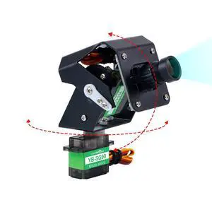 Digital Servo 2DOF Multi-Angle Steering Gimbal Electric 2 Degrees of Freedom Camera PTZ with LED Light for DIY Robot Car (2DOF Basic Ver) Digital Servo 2DOF Multi-Angle Steering Gimbal Electric 2 Degrees of Freedom Camera PTZ with LED Light for DIY Robot Car (2DOF Basic Ver)