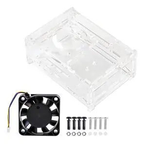 Raspberry Pi 5 Heatsink Kit with Embedded Heatsink Cooling PWM Fan and Acrylic Case Compatible with Pi 5 (Pi5 Acrylic case+Fan) Raspberry Pi 5 Heatsink Kit with Embedded Heatsink Cooling PWM Fan and Acrylic Case Compatible with Pi 5 (Pi5 Acrylic case+Fan)