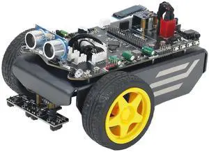 Robot Kit IoT Development Board Infrared Line Following Module, TT Motor, PID Algorithm, Electronic Competition Development, Supports APP Remote Control(Standard Kit) Robot Kit IoT Development Board Infrared Line Following Module, TT Motor, PID Algorithm, Electronic Competition Development, Supports APP Remote Control(Standard Kit)