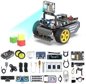 Vision Learning Robot Kit, Electronic Design Competition Set,with AI Vision Module,PID Algorithm, OLED, MPU6050,Learning STEM Robotics Educational Robot(K210 Superior Kit) Vision Learning Robot Kit, Electronic Design Competition Set,with AI Vision Module,PID Algorithm, OLED, MPU6050,Learning STEM Robotics Educational Robot(K210 Superior Kit)