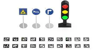 Wooden Block Tool Model for Directional Road Signs, Suitable for Robot Autonomous Driving Maps, Robotic Arm Gripping, AI Visual Recognition (Lights-Signs-Codes) Wooden Block Tool Model for Directional Road Signs, Suitable for Robot Autonomous Driving Maps, Robotic Arm Gripping, AI Visual Recognition (Lights-Signs-Codes)