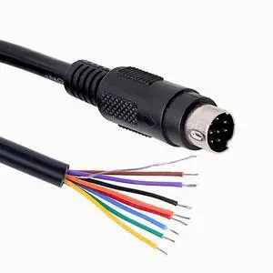 Mini DIN 8 Pin Male to Bare Wire End Adapter Cable, MD8 Connector Pigtail for DIY and Repair (3mtr) Mini DIN 8 Pin Male to Bare Wire End Adapter Cable, MD8 Connector Pigtail for DIY and Repair (3mtr)