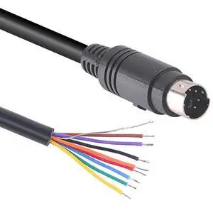 Mini DIN 8 Pin Male to Bare Wire End Adapter Cable, MD8 Connector Pigtail for DIY and Repair (5mtr) Mini DIN 8 Pin Male to Bare Wire End Adapter Cable, MD8 Connector Pigtail for DIY and Repair (5mtr)