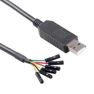 USB to 6-Pin Dupont Header TTL 3V3 5V UART Cable 1.8m, USB to TTL Serial Converter Cable for Arduino, Raspberry Pi,FT232 Compatible (Level 3V3) USB to 6-Pin Dupont Header TTL 3V3 5V UART Cable 1.8m, USB to TTL Serial Converter Cable for Arduino, Raspberry Pi,FT232 Compatible (Level 3V3)