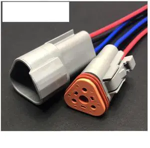Dt04-2p automobile harness waterproof connector2/3/4/6/8/12pin engineering vehicle male and female plug Deutsch wire length 15cm(3p strip line,1sets) Dt04-2p automobile harness waterproof connector2/3/4/6/8/12pin engineering vehicle male and female plug Deutsch wire length 15cm(3p strip line,1sets)