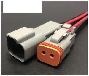 Dt04-2p automobile harness waterproof connector2/3/4/6/8/12pin engineering vehicle male and female plug Deutsch wire length 15cm(2p strip line,1sets) Dt04-2p automobile harness waterproof connector2/3/4/6/8/12pin engineering vehicle male and female plug Deutsch wire length 15cm(2p strip line,1sets)
