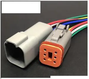 Dt04-2p automobile harness waterproof connector2/3/4/6/8/12pin engineering vehicle male and female plug Deutsch wire length 15cm(6p strip line,1sets) Dt04-2p automobile harness waterproof connector2/3/4/6/8/12pin engineering vehicle male and female plug Deutsch wire length 15cm(6p strip line,1sets)