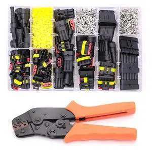 708/1004pcs 1/2/3/4/5/6 pin HID sealed waterproof wire connector Compatible With car Electrical waterproof set 300V 12A Fast Delivery(1004pcs and pliers) 708/1004pcs 1/2/3/4/5/6 pin HID sealed waterproof wire connector Compatible With car Electrical waterproof set 300V 12A Fast Delivery(1004pcs and pliers)