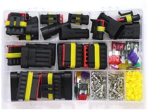 352Pcs HID Waterproof Connectors 1/2/3/4 Pin 26sets Car Electrical Wire Connector Plug Truck Harness 300V 12A(216PCS) 352Pcs HID Waterproof Connectors 1/2/3/4 Pin 26sets Car Electrical Wire Connector Plug Truck Harness 300V 12A(216PCS)