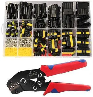 352Pcs HID Waterproof Connectors 1/2/3/4 Pin 26sets Car Electrical Wire Connector Plug Truck Harness 300V 12A(708PCs pliers) 352Pcs HID Waterproof Connectors 1/2/3/4 Pin 26sets Car Electrical Wire Connector Plug Truck Harness 300V 12A(708PCs pliers)