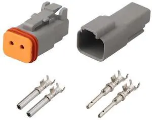 Dt04-2p automobile waterproof connector 5 sets of 3/4 / 6/8-pin Dechi dt06-3s cable male and female plug terminal sheath(2p,5sets) Dt04-2p automobile waterproof connector 5 sets of 3/4 / 6/8-pin Dechi dt06-3s cable male and female plug terminal sheath(2p,5sets)